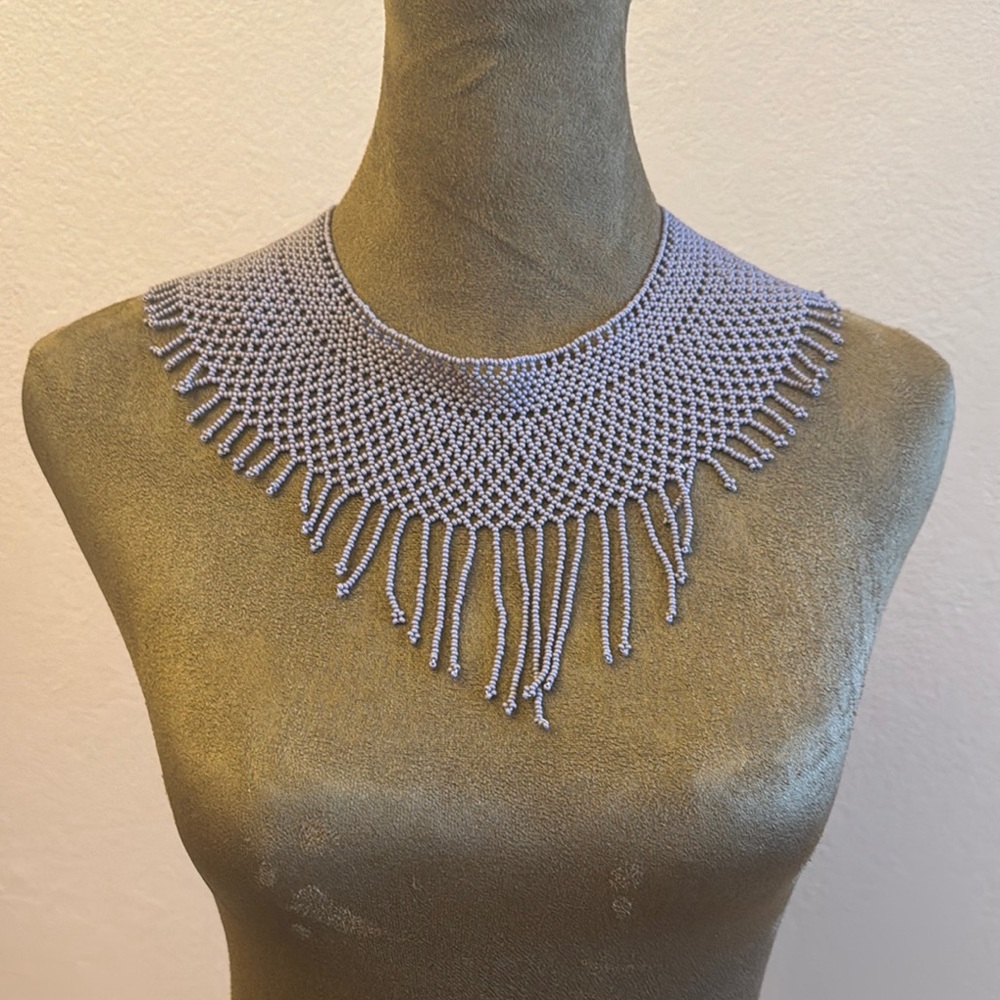 Elegant Handmade Purple  Beaded Necklace